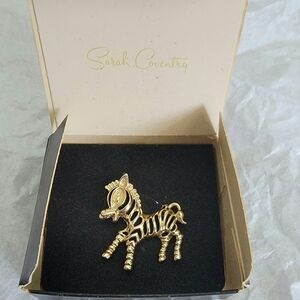 Vintage Sarah Coventry Zebra Brooch, Zebra Pin